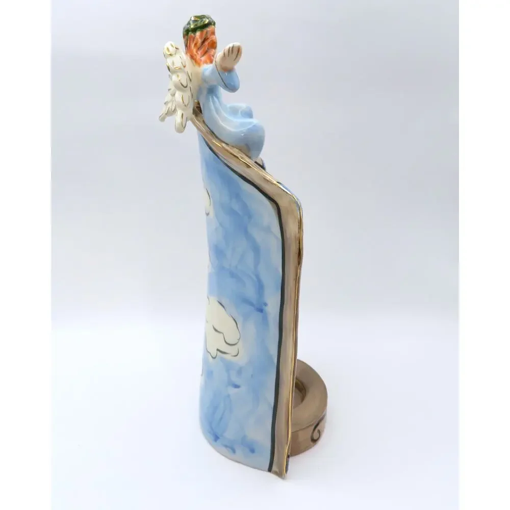 Blue Sky Clayworks Heather Goldminc Cathedral of Angels Tealight Holder 2003
